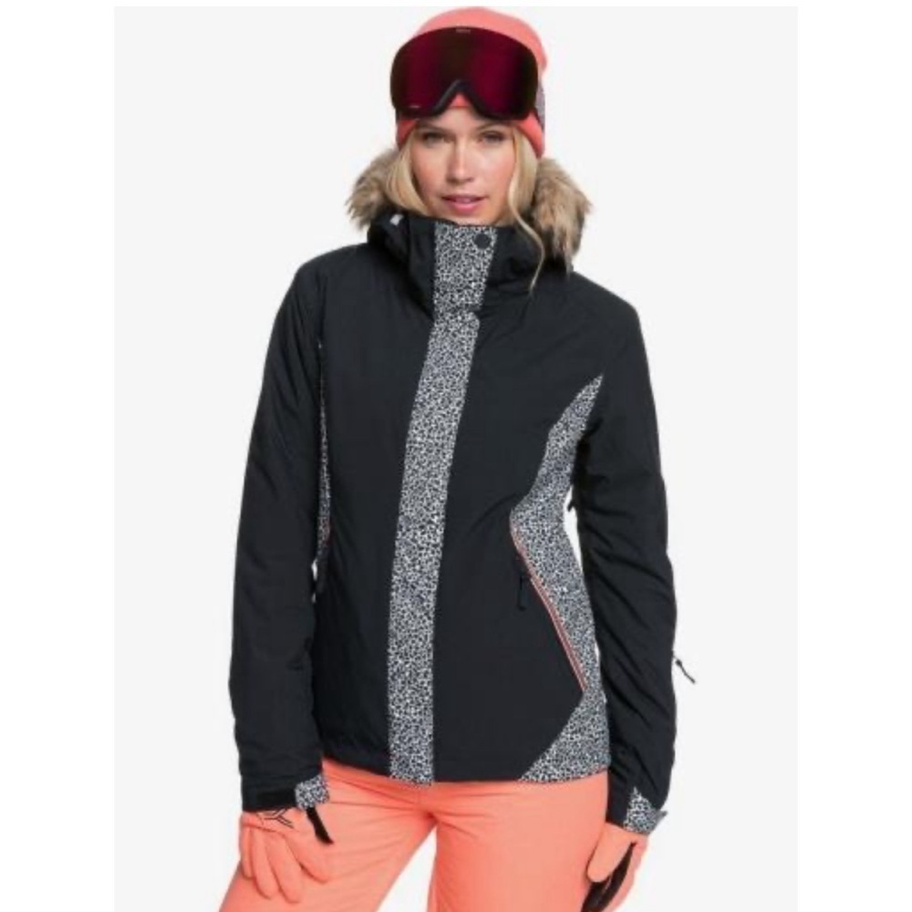 ROXY Jet Ski Coat Women's M Waterproof Insulated Beautiful Lining Missing Hood